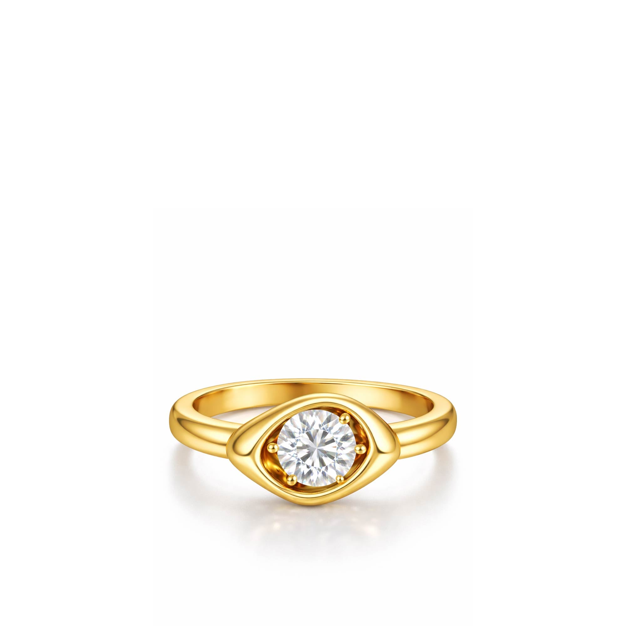 The Ameila Ring - 14K Gold Vermeil or Sterling Silver with Lab-Grown Diamond Ring