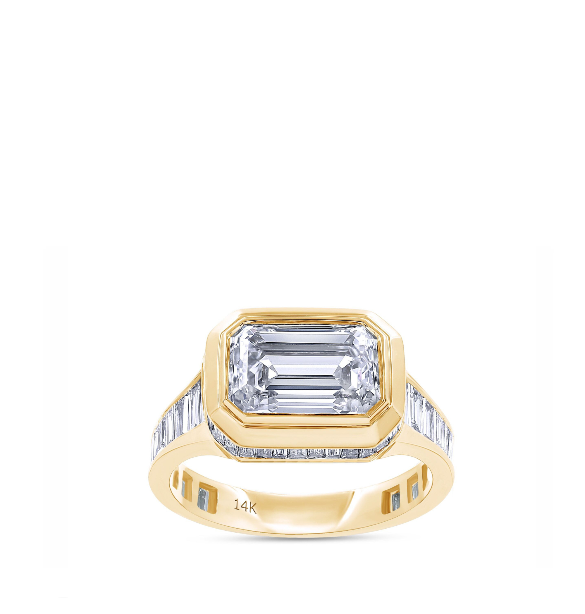 the jesse ring in 14k gold vermeil with lab grown diamonds