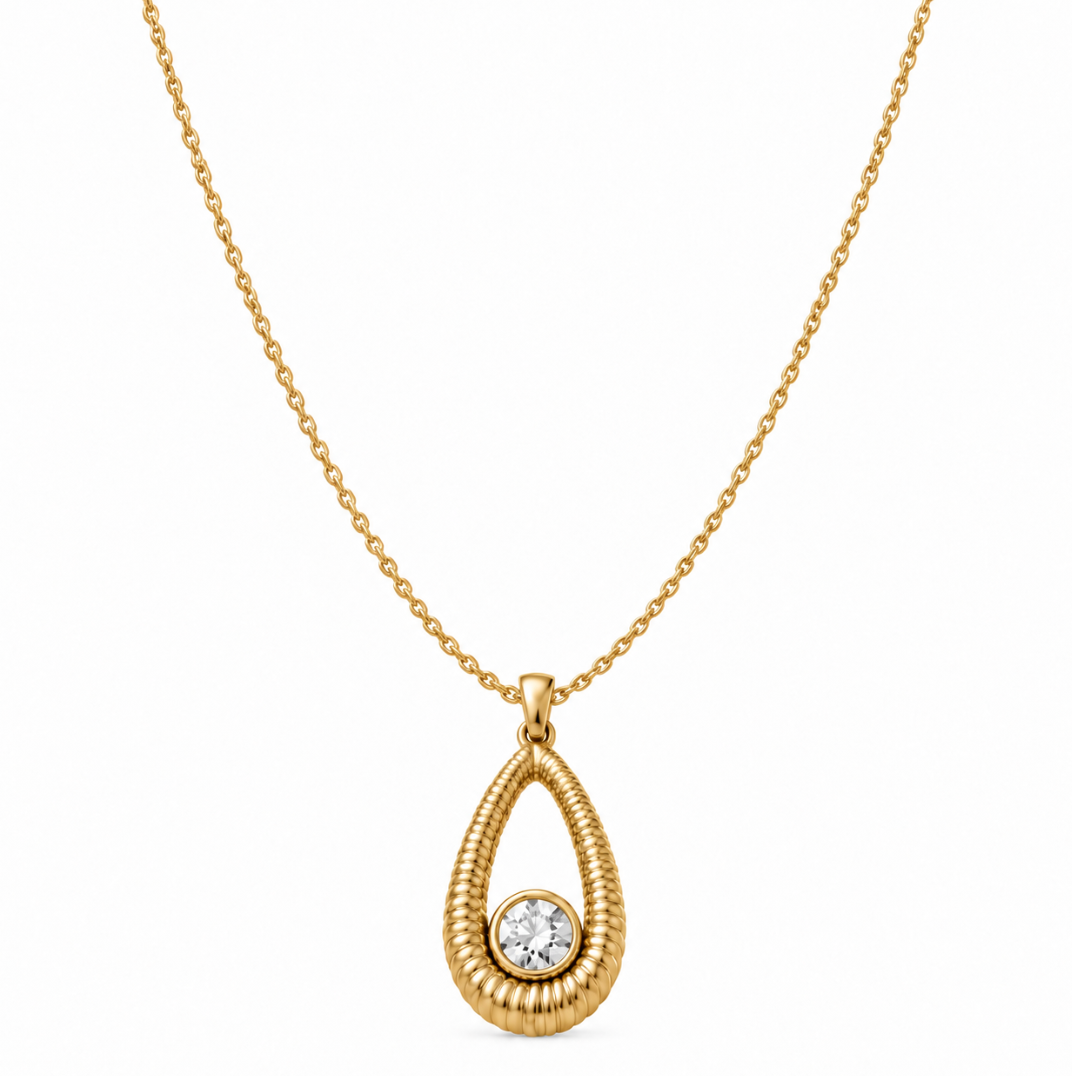 The Esme Diamond Necklace - 14K Gold Vermeil or Sterling Silver Diamond Necklace
