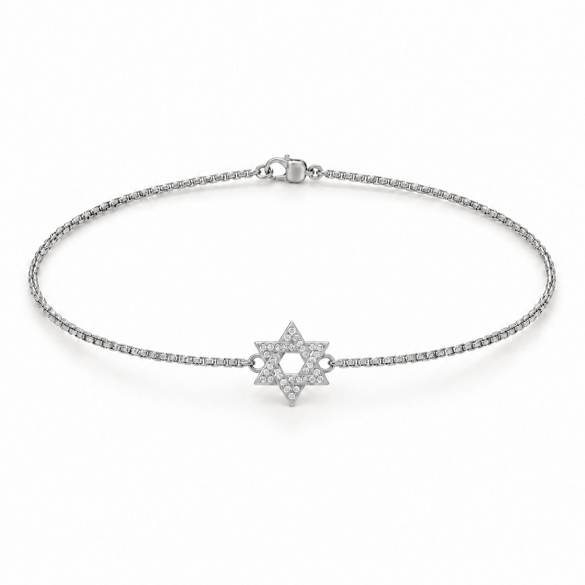 The Star of David Bracelet - 14K Gold Vermeil or Premium Sterling Silver with Lab-Grown Diamond Bracelet