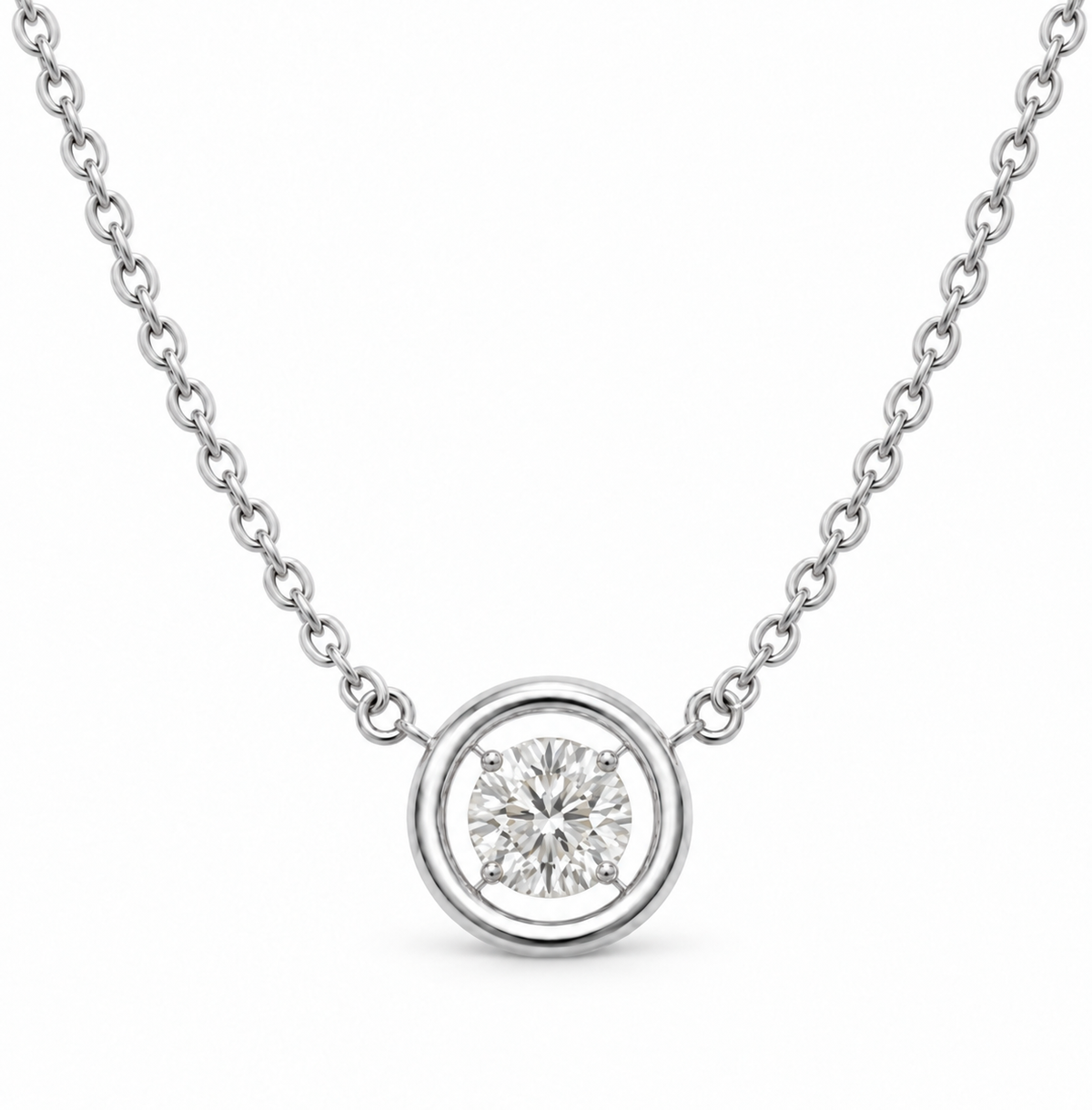 The Halie Diamond Necklace - 14K Gold Vermeil or Sterling Silver Diamond Necklace