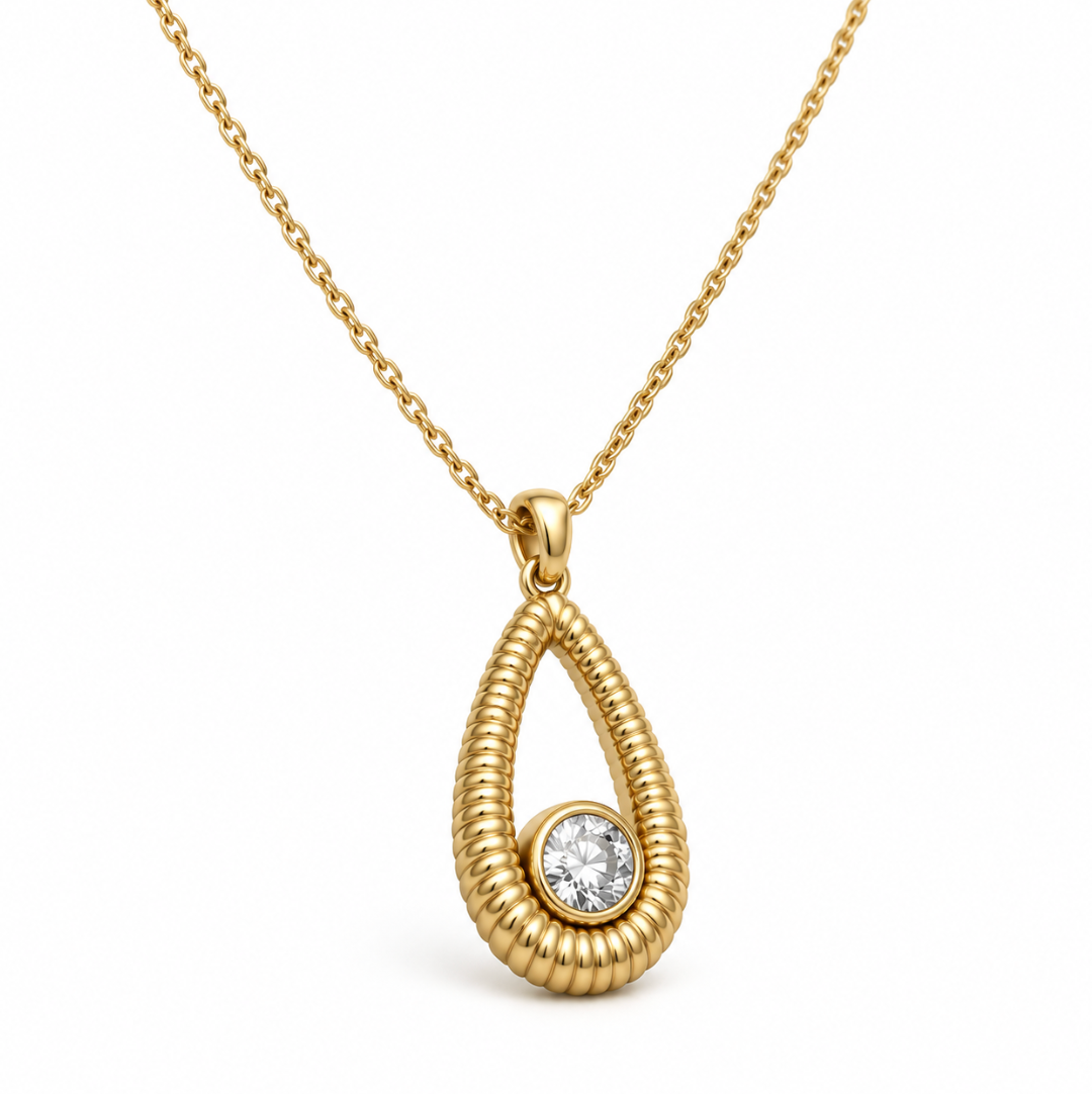 The Esme Diamond Necklace - 14K Gold Vermeil or Sterling Silver Diamond Necklace