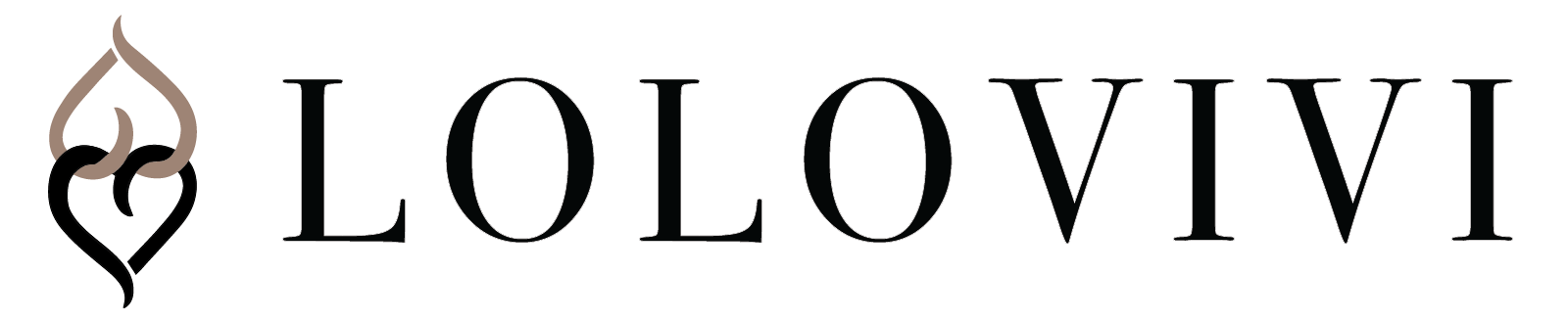 intertwined logo with hearts in black
