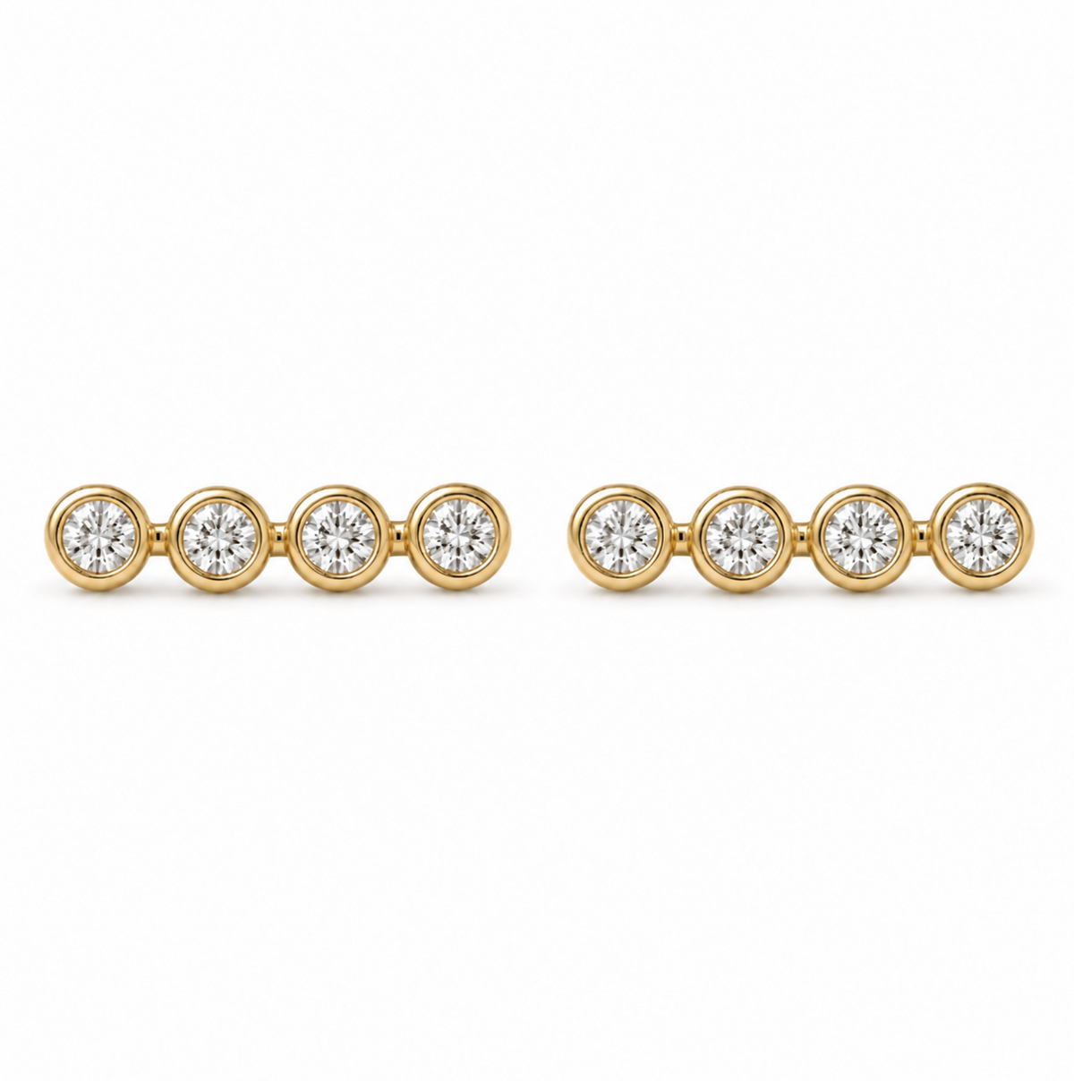The Parker Crawler Earrings - 14K Gold Vermeil or Sterling Silver with Lab-Grown Diamond Crawler Earrings