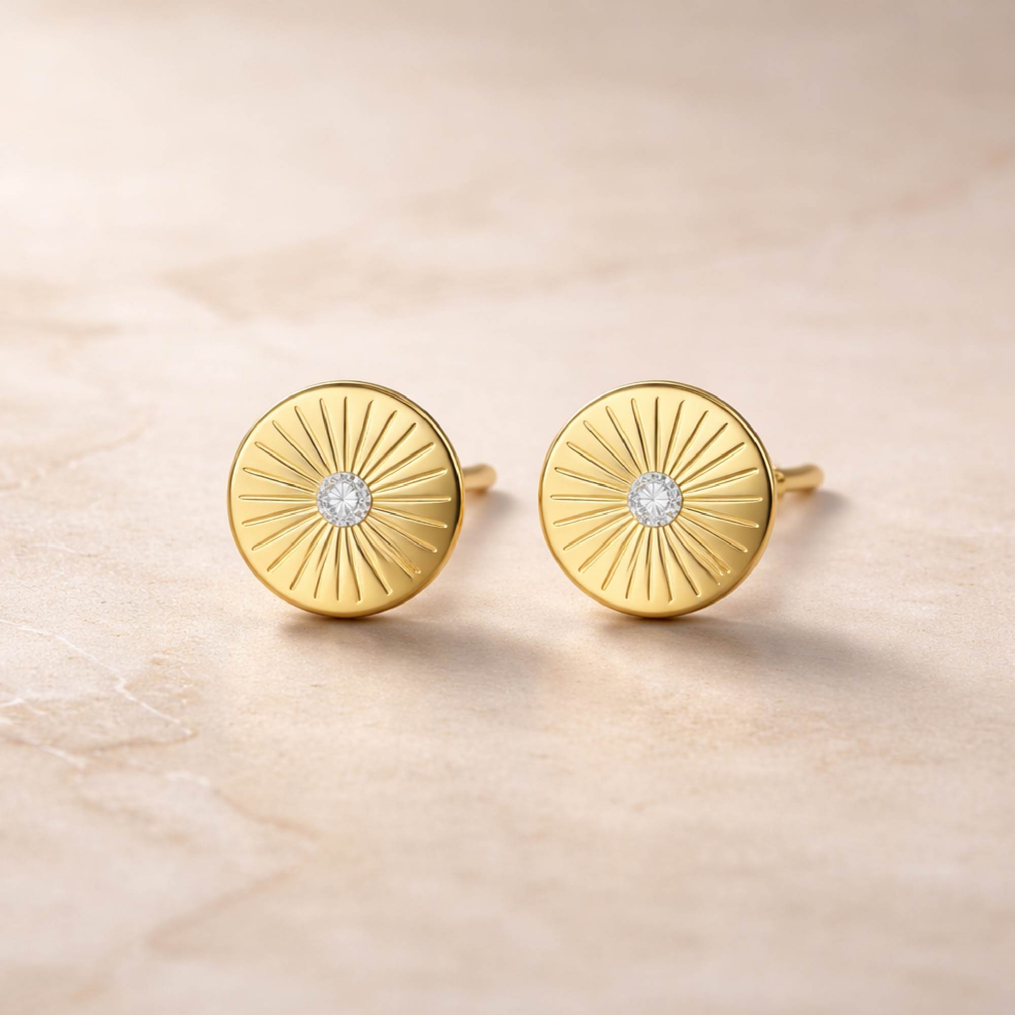 The Liv Earrings - 14K Gold Vermeil or Sterling Silver with Lab-Grown Diamond Earrings