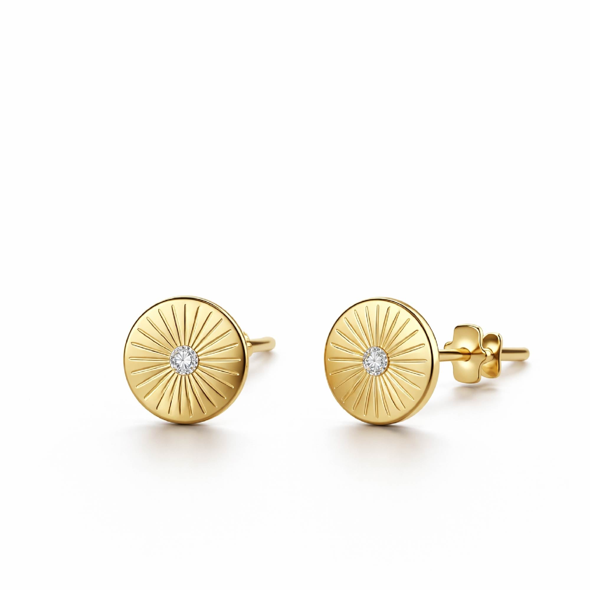 The Liv Earrings - 14K Gold Vermeil or Sterling Silver with Lab-Grown Diamond Earrings