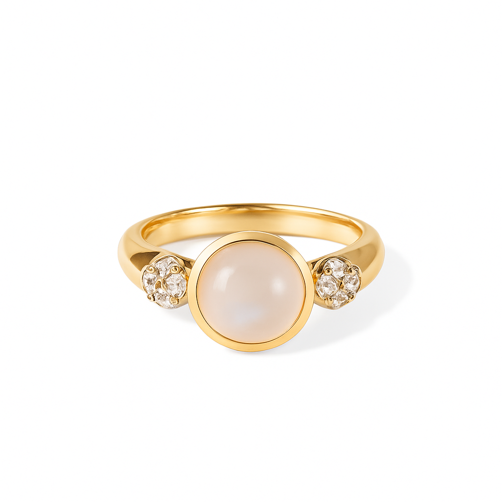 The Ethiopian Opal & Diamond Ring – 14K Solid Gold