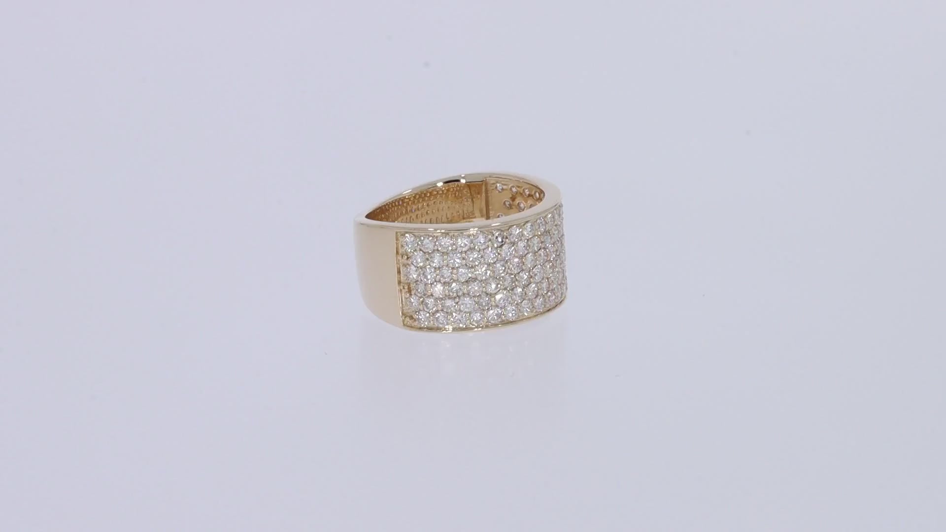 solid gold diamond double ring