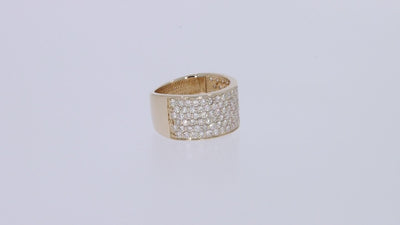 solid gold diamond double ring