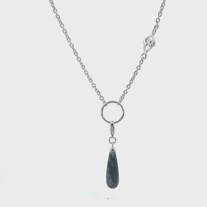 Black Onyx Sterling Silver Pendant Necklace