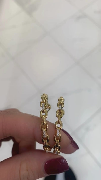 The Elodia 14K Solid Gold Diamond Earrings