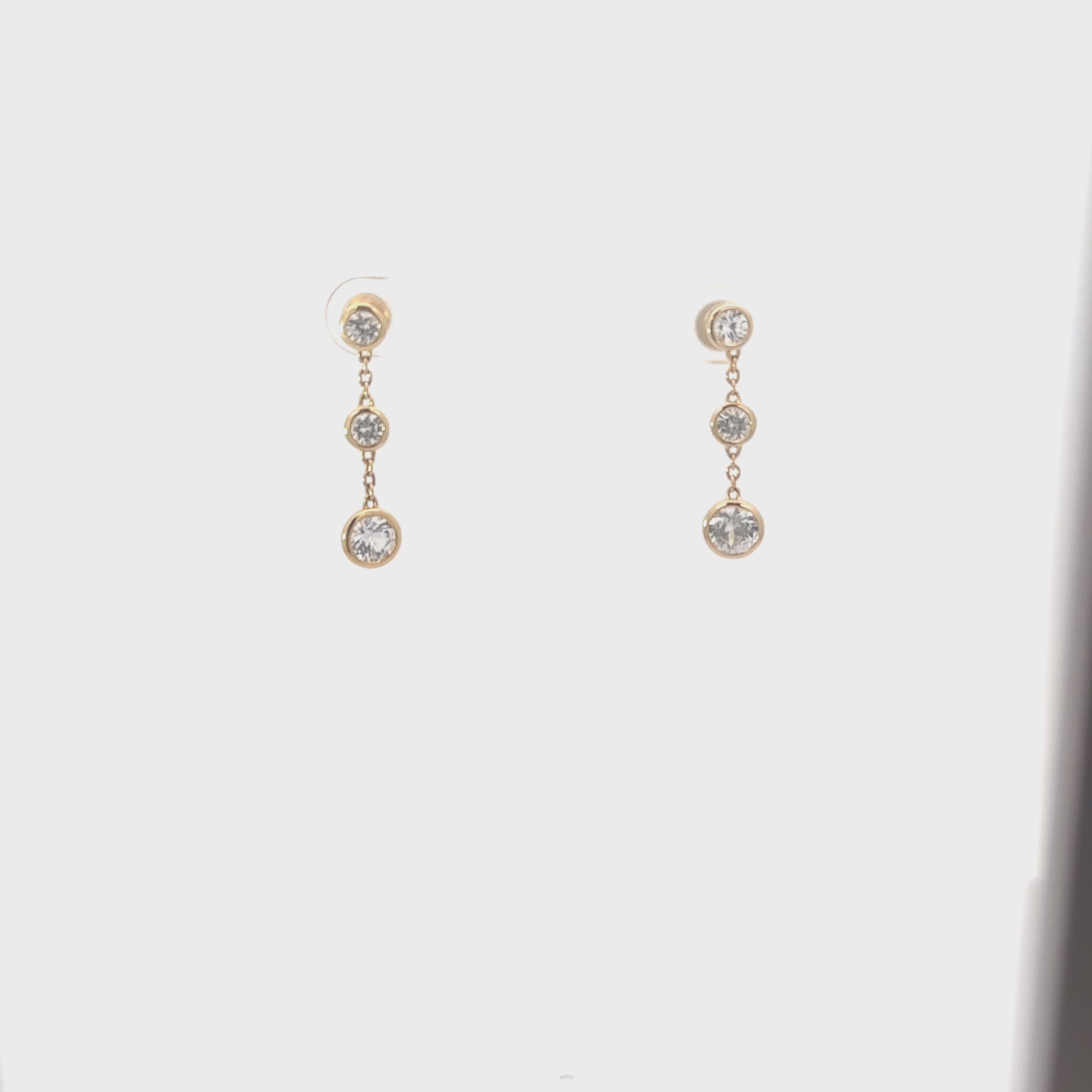 The Leora 14K Solid Gold Gemstone Earrings
