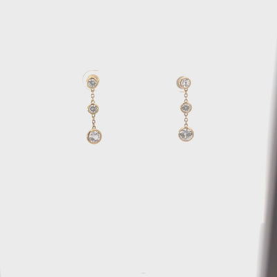 The Leora 14K Solid Gold Gemstone Earrings
