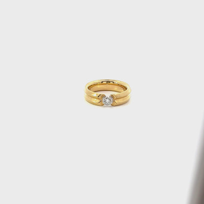 Gold Diamond Ring | Yellow Gold Natural White Diamond Ring