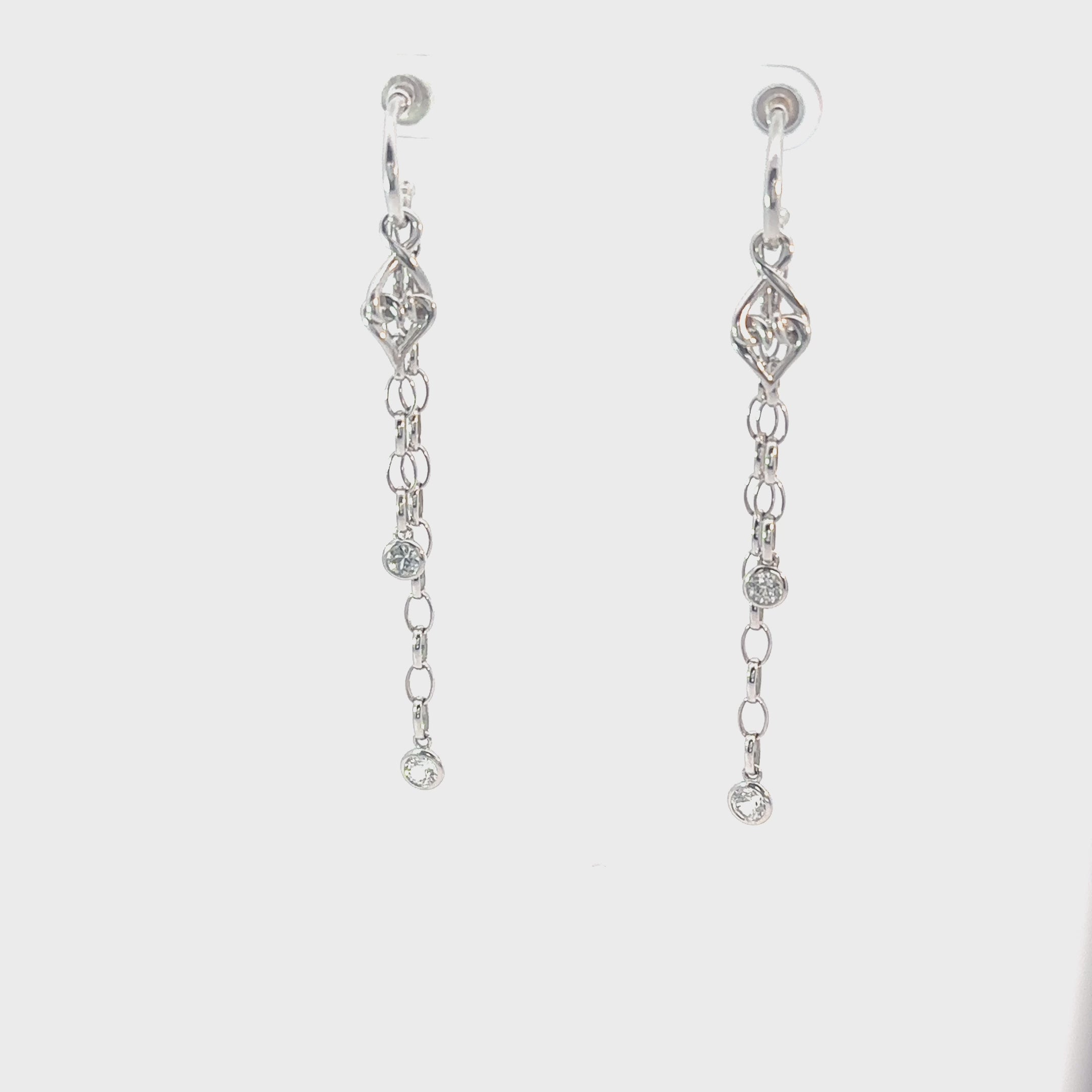 Sterling Silver Contemporary Curve Teardrop Earrings | Ely Artisans Jewelry