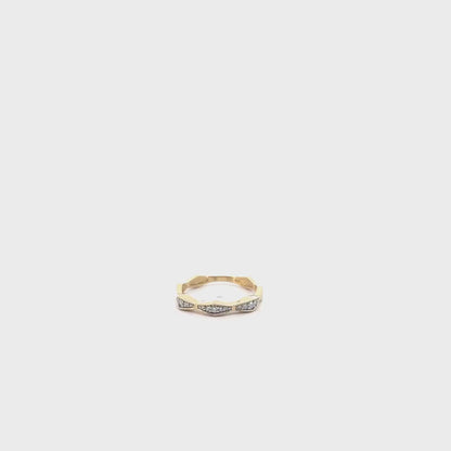 The Oakley Ring - Solid Gold Diamond Stack Single Ring