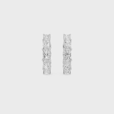 diamond emerald earrings