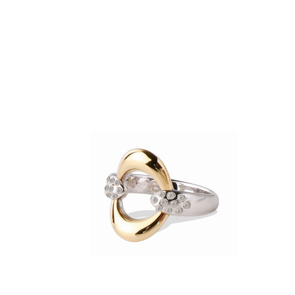 Solid Gold Sterling Silver White Sapphire Knocker Ring