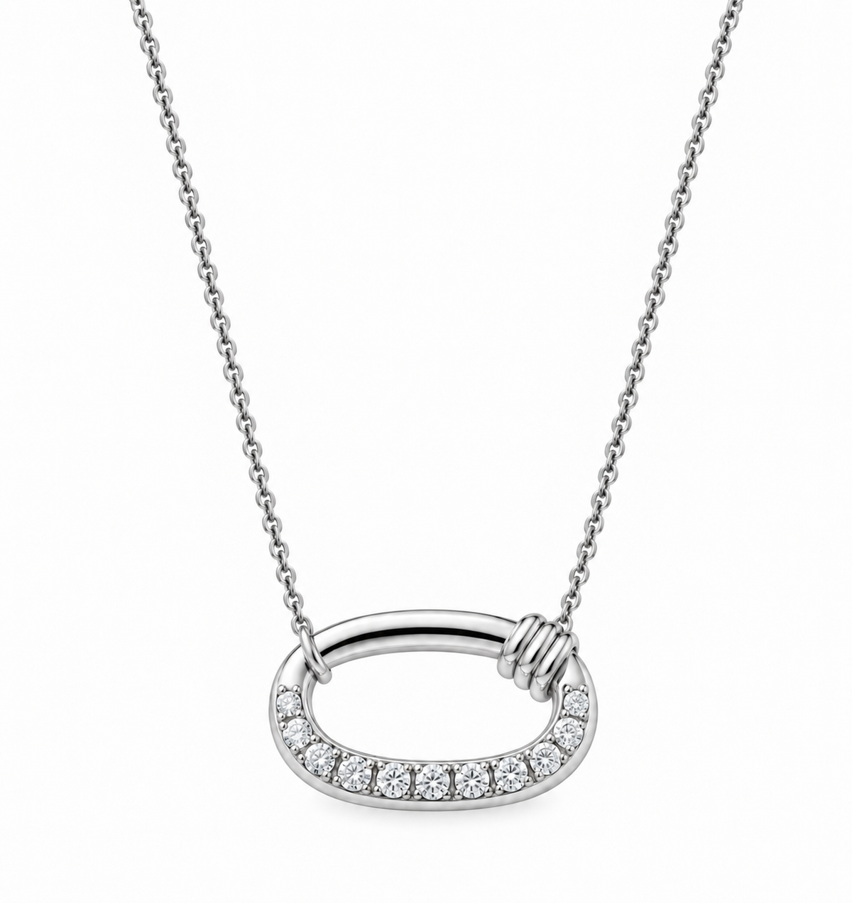 The Sylvie Diamond Necklace - 14K Gold Vermeil or Sterling Silver Diamond Necklace