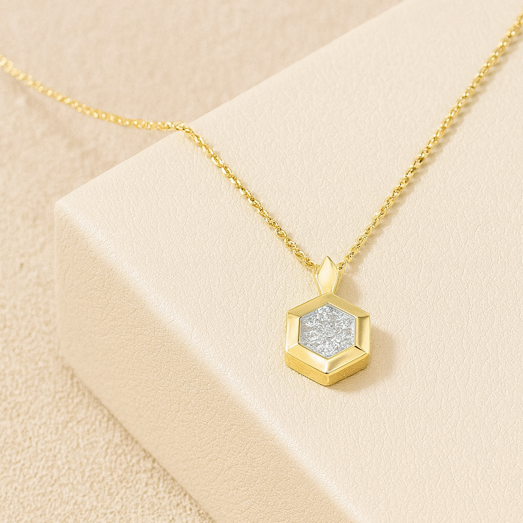 solid gold diamond pendant necklace on chain 